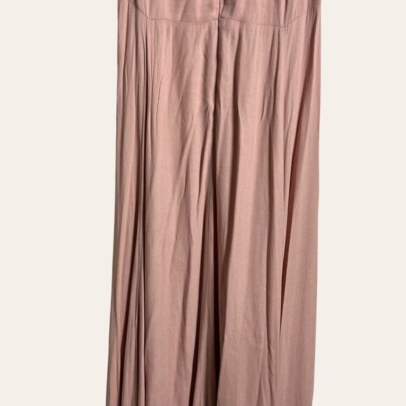 Reformation Blush Pink Verbena Ruffled Off the Shoulder Maxi Gown Dress Size 10 - Picture 11 of 12